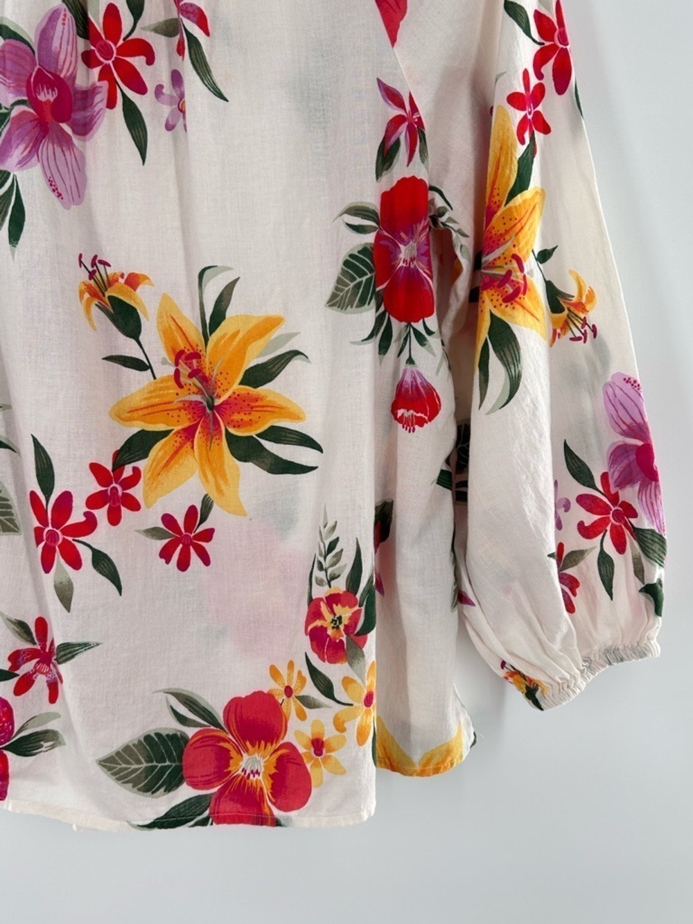 Old Navy Cotton Floral Blouse Medium - Picture 11 of 14